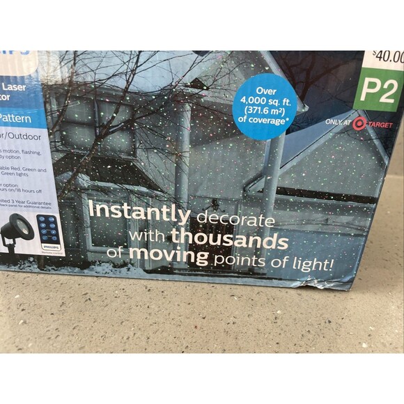 PHILIPS Motion Laser Projector Dot Pattern Red & Green Christmas Lights w/Remote - Picture 3 of 10